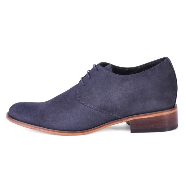 Scarpe rialzate da uomo PESARO su suola in cuoio + 7CM 